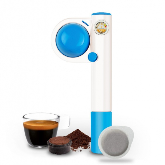Macchina da caffè portatile Handpresso Pump Pop azzurra - Handpresso