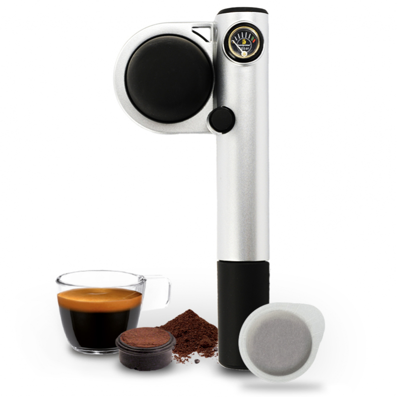Una cafetera de cápsulas, manual, portátil y que cabe en el bolsillo, así  es el invento de la marca Handpresso